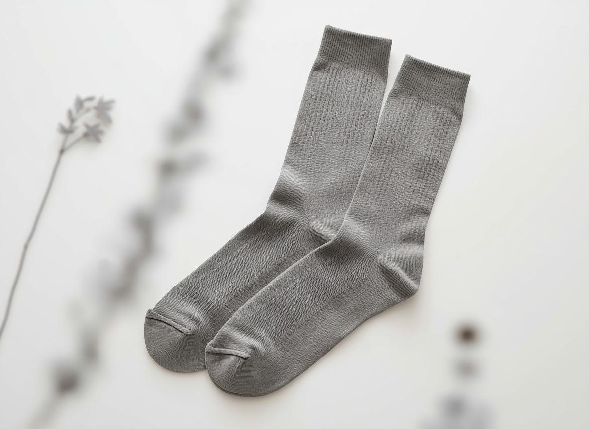 Cloud Grey minimalist socks with superior comfort