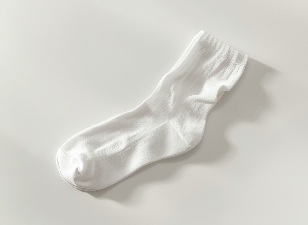 Pure White pristine minimalist socks